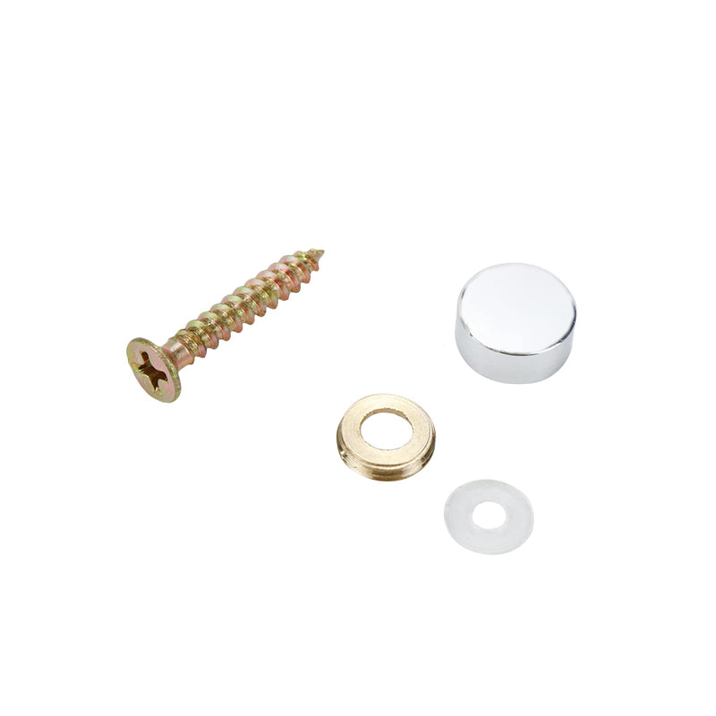  [AUSTRALIA] - Rannb 12mm/0.47" Dia Brass Smooth Surface Decorative Mirror Screws Cap Cover Nails Sign/Advertising Hardware - Pack of 20