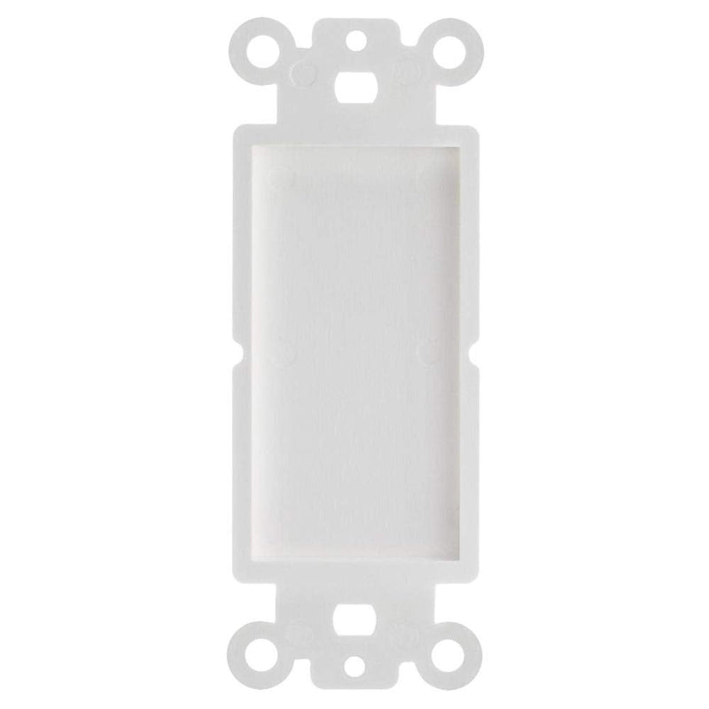  [AUSTRALIA] - Cmple – White Decora Wall Plate Insert Blank, 1 Gang Blank Outlet Adapter Insert Cover – (10 Pack) 10 Pack