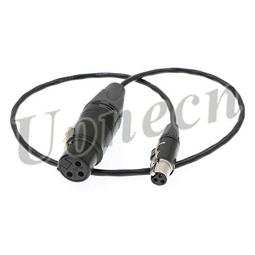  [AUSTRALIA] - Uonecn Mini XLR 3 Pin Female to 3 Pin Female Plug XL2 TA3-F Audio Cable Adapter Camera Video Assist for SD 442 Devices 688/788 20''