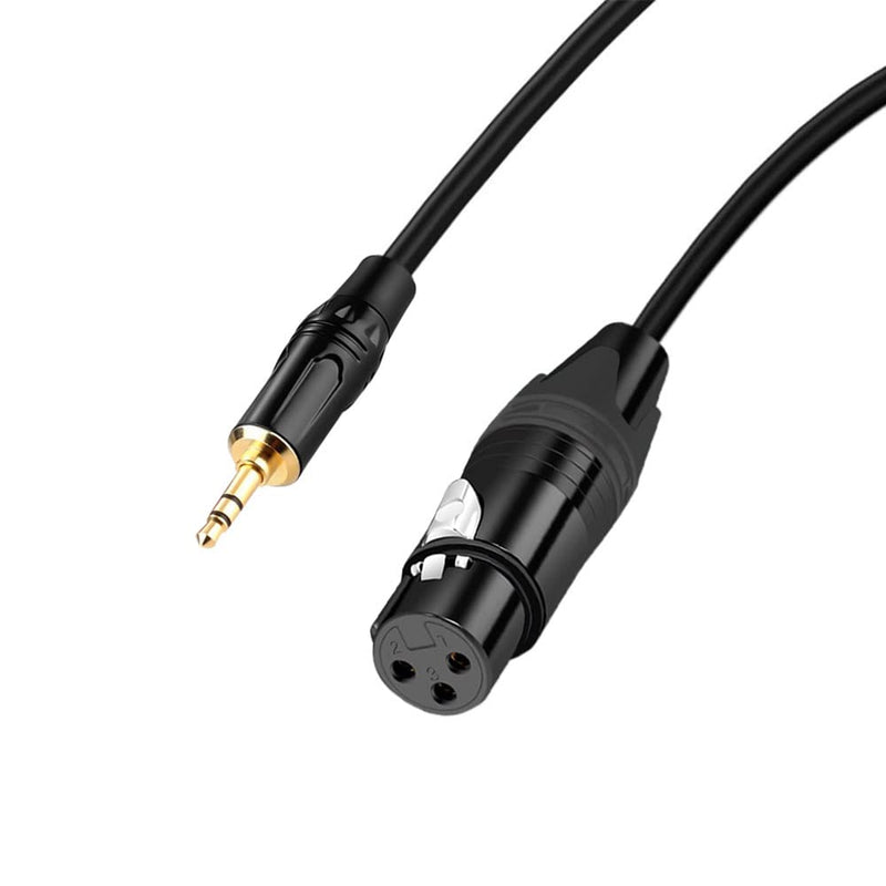  [AUSTRALIA] - XLR to 3.5mm Cable, Female XLR to 1/8 inch Mini Stereo Jack Aux Microphone Cable Mic Cord - 6.6ft 6.6 feet