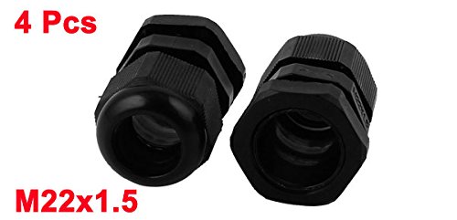  [AUSTRALIA] - uxcell a15062200ux0715 4 Pcs M22 1/2 NPT Strain Relief Cord Grip Cable Gland Locknut M22x1.5 (Pack of 4)