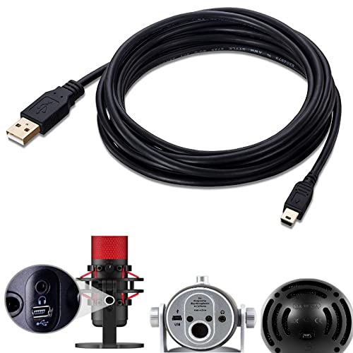  [AUSTRALIA] - 10-Ft Long PC Mac Computer USB Cable Cord Wire for HyperX Quadcast, Blue Yeti USB Mic Blackout & Snowball iCE (Not for Blue Yeti Nano, Blue Yeti X, Old Snowball, Raspberry or QuadCast S, See Picture)