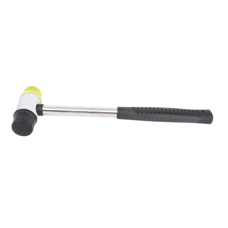  [AUSTRALIA] - HKOO Double-Faced Soft Mallet with Rubber and Hard Plastic, Lightweight Mallet with Non Slip Plastic Grip Perfect for Leather Crafts Jewelry Wood Hammer (Diameter 30mm)