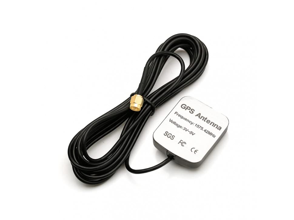  [AUSTRALIA] - Vehicle Waterproof GPS Navigation Magnetic Antenna SMA Male Connector for Car Stereo Head Unit GPS Navigation System Module Truck Marine Boat GPS Tracker Locator Real Time Tracking (with Magnetic)