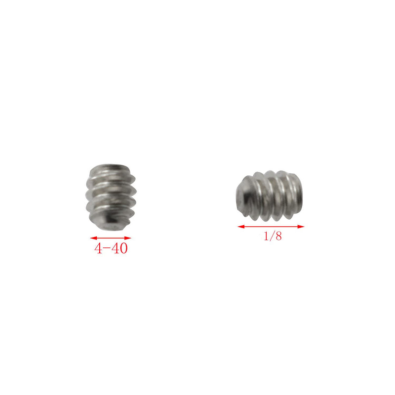  [AUSTRALIA] - BAIRONG 25pcs 4-40 x 1/8" Stainless Steel Allen Head Hex Hexagon Socket Set Screws Cup Point with Hex Key Wrench 4-40 x 1/8 Inch