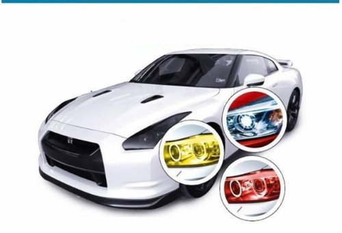  [AUSTRALIA] - 12 by 48 Inches Self Adhesive Headlight, Tail Lights, Fog Lights Tint Vinyl Film (12 X 48, Rose Pink) 12 X 48