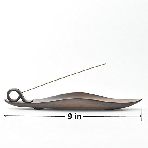  [AUSTRALIA] - Djiale Incense Stick Holder Ceramic Incense Burner with Ash Catcher 9 inch(Shape 9)