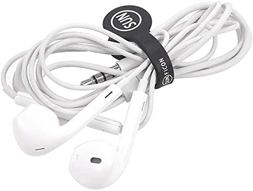  [AUSTRALIA] - SUNFICON Magnetic Cable Clips Cable Organizers Earbuds Cords Clips Bookmark Whiteboard Noticeboard Fridge Magnets USB Cable Managers Keepers Ties Straps for Home Kitchen,Office,School,5 Pack Black
