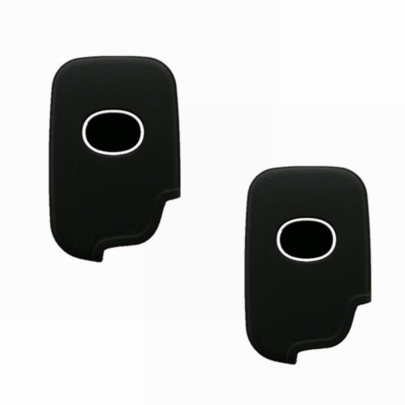  [AUSTRALIA] - WKX 2pcs Black Silicone Fob Key Cover for Lexus CT200H ES350 GS300 GS350 GS430 GS450h GS460 GX460 LX570 RX350 RX450h RX400h RX330Fob Remote Keyless Entry Smart Key Protector Key Jacket HYQ14ACX