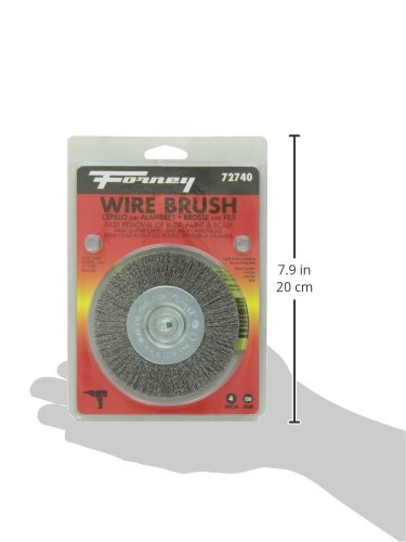  [AUSTRALIA] - Forney 72740 Wire Wheel Brush, Fine Crimped with 1/4-Inch Hex Shank, 4-Inch-by-.008-Inch