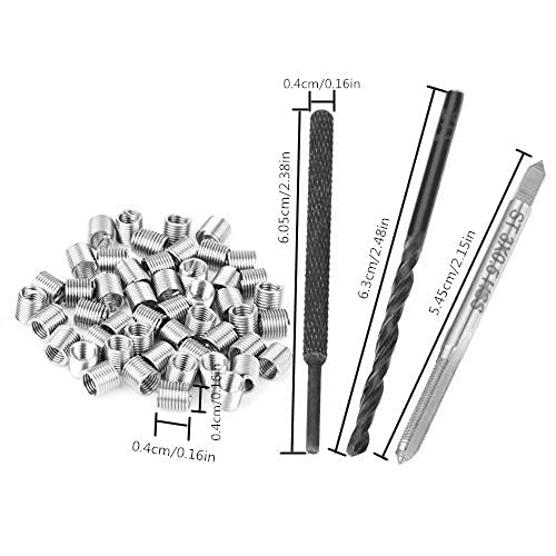  [AUSTRALIA] - 50pcs Thread Repair Installation Kit Stainless Steel Helicoil Type Set (M3 x 2D) M3 x 2D