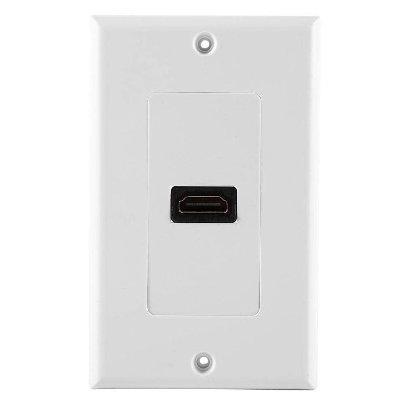  [AUSTRALIA] - 1 Port Gold-Plated HDMI Wall Plate, Single Outlet Port Insert - HDMI Face Plate Socket Insert Jack Perfect for Home Theater System