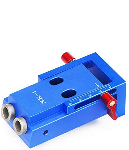  [AUSTRALIA] - New Blue Aluminum Pocket Hole Drill Jig Kit with Step Drilling Bit Woodworking Cutter Tool Set