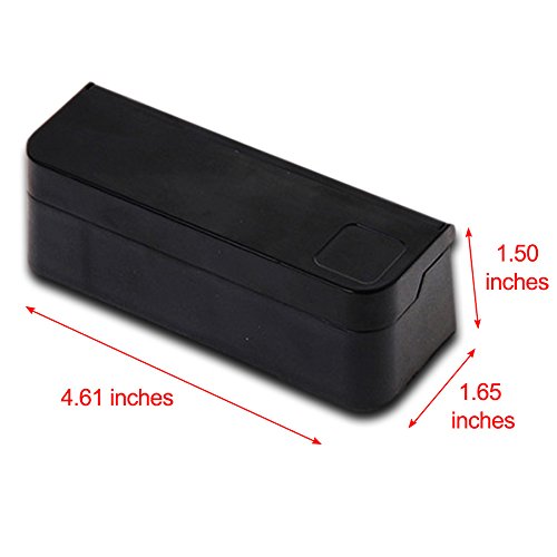  [AUSTRALIA] - Zento Deals Sturdy Black Coin Organizer-Auto Car Coin Case Storage Mini Box Plastic Holder