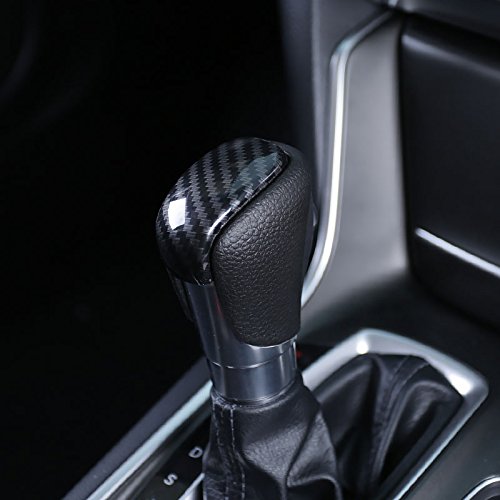  [AUSTRALIA] - Carbon Fiber Print Interior Trim Air Vent Outlet Steering Wheel Gear Shift Knob for Honda Accord 10th 2018 2019 2020 (Gear Shift Knob Trim) Gear Shift Knob Trim