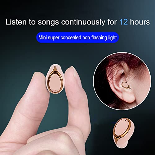  [AUSTRALIA] - AIYIBEN Wireless Headphones Portable Bluetooth Single Earbuds Smallest Cordless Hands-Free Mini Earphones Headset with Mic & Noise Reduction for Phones (Skin) Skin