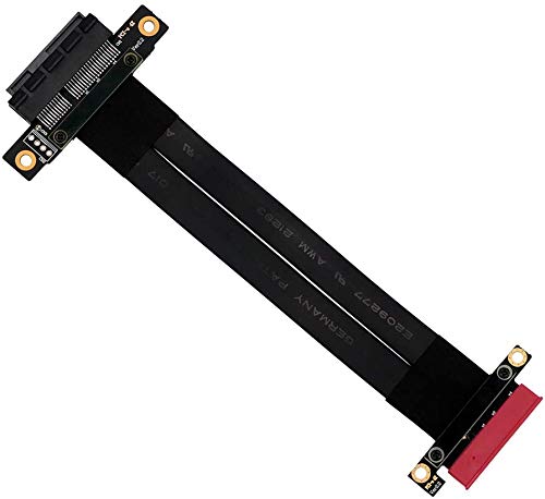  [AUSTRALIA] - HLT PCI-e PCI Express3.0 4X Extension pcie 4X Cable with Gold-Plated Connector pcie 4X Cable (pcie 4X 180 Degree Cable 20cm)