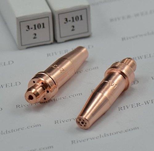  [AUSTRALIA] - RIVERWELD Acetylene Cutting Tips 3-101 Size 2 for Victor Style Torch 2pk