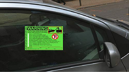 Parking Violation Stickers Notice Parking Violation Stickers Tow Stickers for Car Vehicle 50 pcs Private Parking Warning Stickers Adhesive Car Window Fluorescent Labels 5.5X7.5 inch - LeoForward Australia