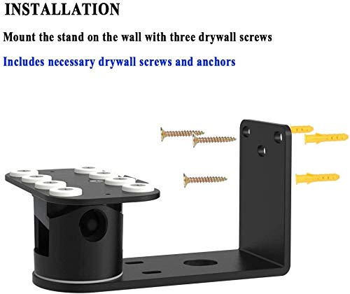  [AUSTRALIA] - Wall Mount Stand for Echo Show 8, Aluminum Swivel Stand, Stand for Amazon Echo Show 8 & Echo Show 5, Horizontal 360 Rotation Longitudinal Angle Change Base Black MY013-01