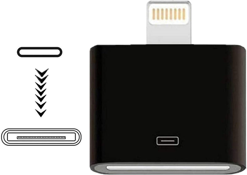  [AUSTRALIA] - Lightning to 30-pin Adapter，Apple MFi Certified iPhone 8-Pin Male to 30-Pin Female Adapter Charging Sync Converter Connector Compatible iPhone 13/13P/12/11/X/8/7/6P/5S/5/iPad/iPod (No Audio) Black