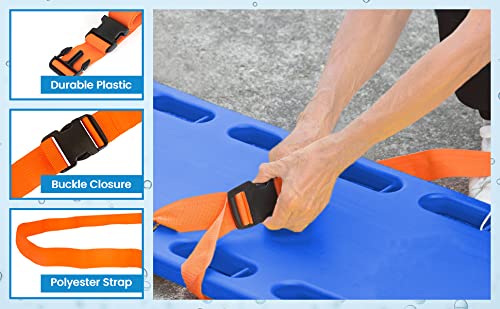  [AUSTRALIA] - Primacare IR-5009-3 Pack of 3 Unisex Restraint Strap with Plastic Buckles for Patients, Adults and Kids, Medical Waterproof Straps with Adjustable Locking for Easy Attachment, 9 Feet, Orange