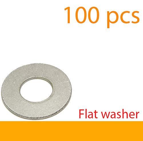  [AUSTRALIA] - 100pcs 1/4" Stainless Flat Washer, Choose Size, 18-8 (304) Stainless Steel 304, by Persberg,(120-9) 1/4" X 1/2" OD (100 pcs)