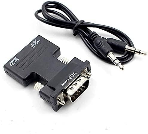  [AUSTRALIA] - HDMI to VGA Adapter with 3.5mm Audio Cable, 1080P 60Hz HDMI to VGA Converter, HDMI Female to VGA Male Compatible Adapter for Laptop Computer (HDMI) to TV Projector Monitor (VGA)