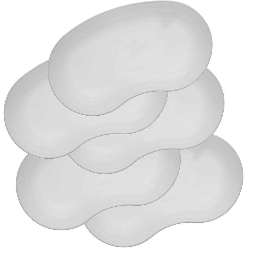  [AUSTRALIA] - Kosmetex kidney bowl made of plastic, white, food-safe, disinfectable, autoclavable, 26cm, 1 liter, 5 pieces