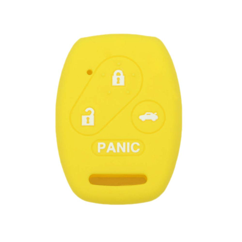  [AUSTRALIA] - SEGADEN Silicone Cover Protector Case Skin Jacket fit for HONDA 3+1 Button Remote Key Fob CV2206 Yellow