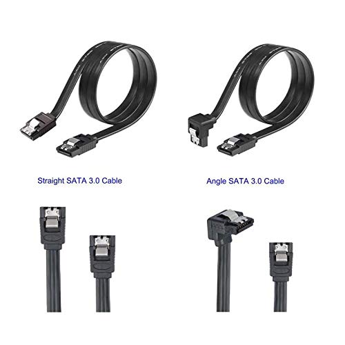  [AUSTRALIA] - SATA Cable, SATA Data Cable and SATA Power Splitter Cable (4 Pack) SATA III Cable 6.0 Gbps SATA 3.0 Cable,15 Pin Power Splitter Cable