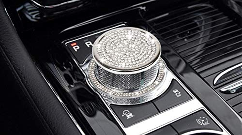  [AUSTRALIA] - NIUHURU Car Interior Trim Bling Accessories Gear Shift Knob Crystal Decals fit for Land Rover Range Rover Evoque Jaguar XJ XE XF F-Type F-PACE I-PACE E-PACE Accessories (Silver, Fit for Land Rover) silver