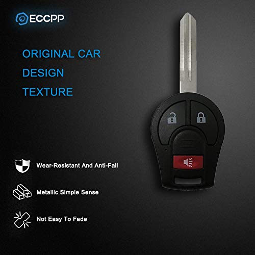  [AUSTRALIA] - ECCPP Replacement fit for Uncut 315MHz Keyless Entry Remote Key Fob Infiniti/Nissan Series CWTWB1U751A CWTWB1U816A (Pack of 2)