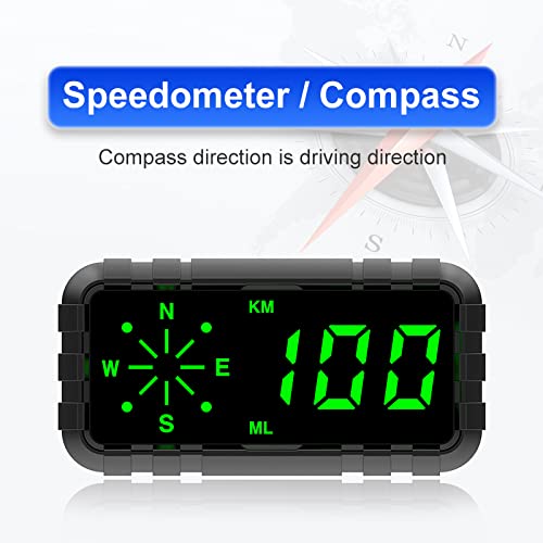 [AUSTRALIA] - Fastsun C3010 Car Head Up Display, 4.2 inch Big Screen HUD GPS Speedometer Compass Display with Driving time, Over-Speed and Fatigue Driving Warning for All Cars, Bus, Trucks, Bikes, & Motorcycles
