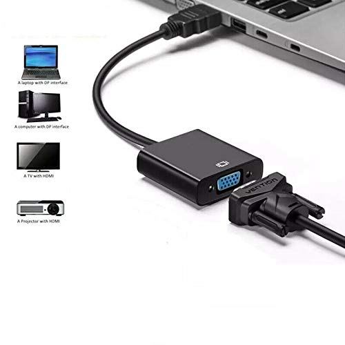  [AUSTRALIA] - Simyoung HDMI to VGA, Gold-Plated HDMI to VGA Adapter (Male to Female) for Computer, Desktop, Laptop, PC, Monitor, Projector, HDTV, Chromebook, Raspberry Pi, Roku, Xbox hdmi to vga Converter Black