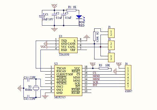  [AUSTRALIA] - DollaTek MCP2515 CAN Bus Module TJA1050 Receiver SPI Module for Arduino Raspberry Pi 51 ARM AVR DIY etc