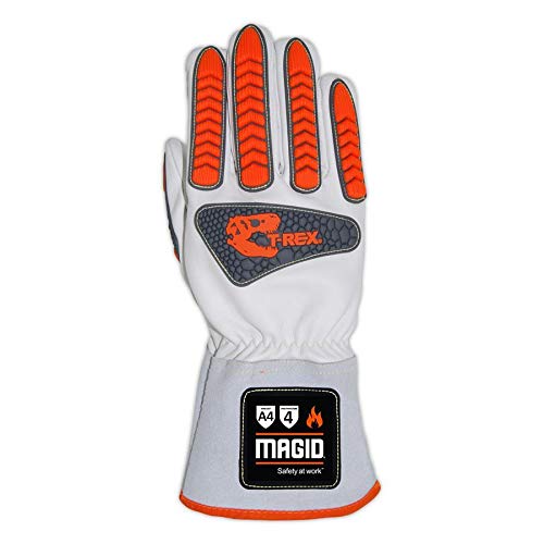  [AUSTRALIA] - MAGID TRX848L Inferno Series | Flame/Heat Resistant Impact Welder's Gloves, Size 9/L, (1 Pair) 9/Large 1 Pair