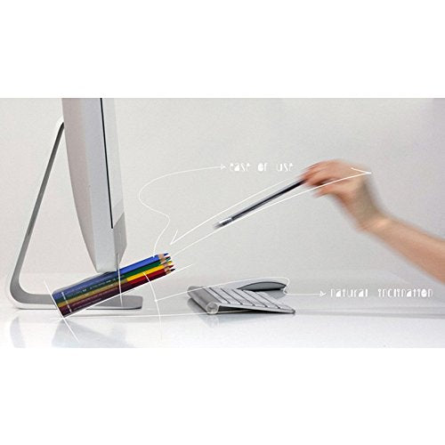 Da Jia 5PCS Creative Desktop DIY Self-Adhesive Pencil Holder Organizer for Computer Monitor/Office Desk(Trapezoidal) Trapezoidal - LeoForward Australia