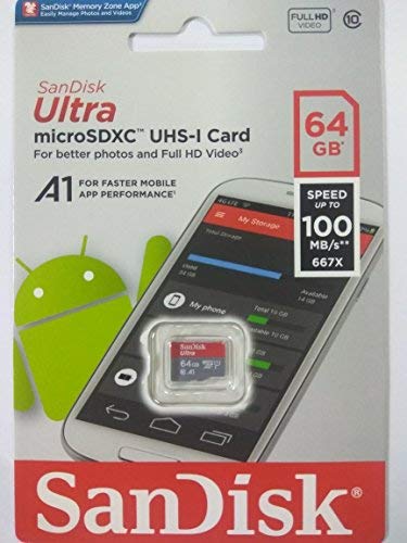  [AUSTRALIA] - SanDisk Ultra 64GB Micro SD Memory Card Works with LG K51, LG Q70, LG Q7+, LG Stylo 5+ Cell Phone (SDSQUAR-064G-GN6MN) Bundle with (1) Everything But Stromboli MicroSD Card Reader