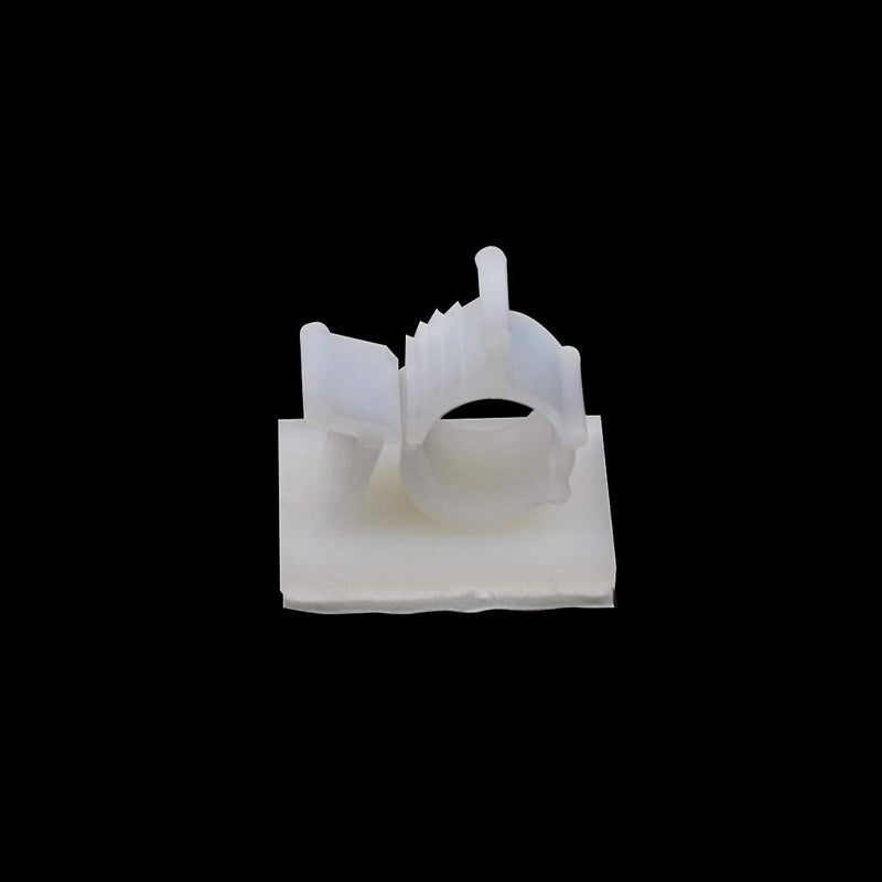  [AUSTRALIA] - 25PCS White Adhesive Backed Nylon Wire Adjustable Cable Clips Clamps Small