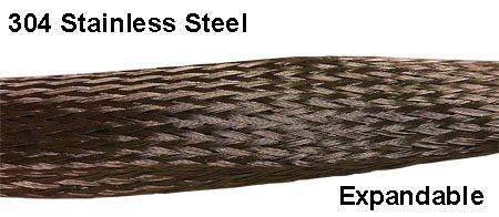  [AUSTRALIA] - Electriduct 1/2" Stainless Steel Braided Sleeving (304SS) - Length: 10 Feet 0.5 (1/2) Inch