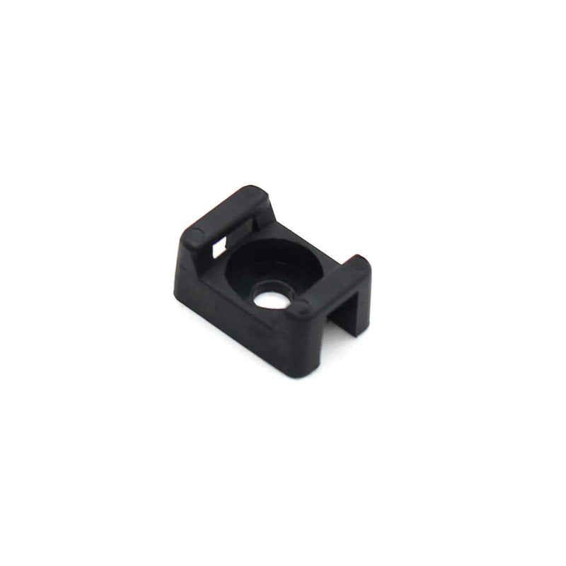  [AUSTRALIA] - (100 Of Pack) Black 4.5mm Cable Tie Mount Base Saddle Type Mount Screw Wire Bundle Base Holder Width Cable Large Size 0.6 inch 4.5mm Black(100 of Pack)