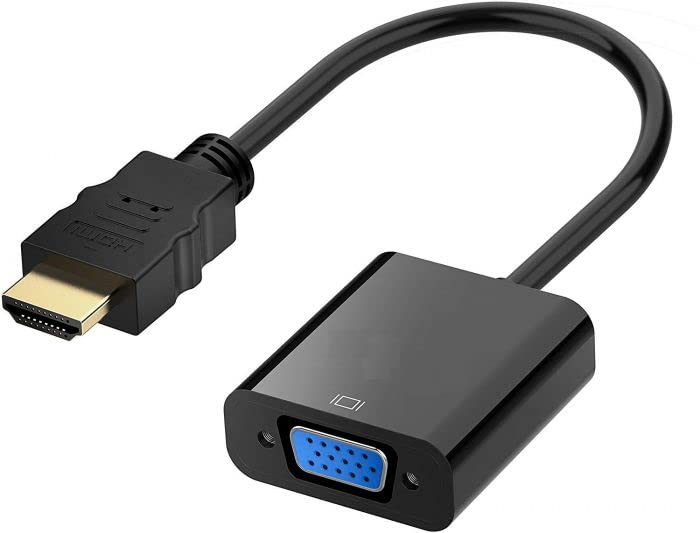  [AUSTRALIA] - HDMI to VGA, High-Speed 1080P Active HDTV HDMI to VGA Adapter Converter Male to Female with Audio and Micro USB Charging