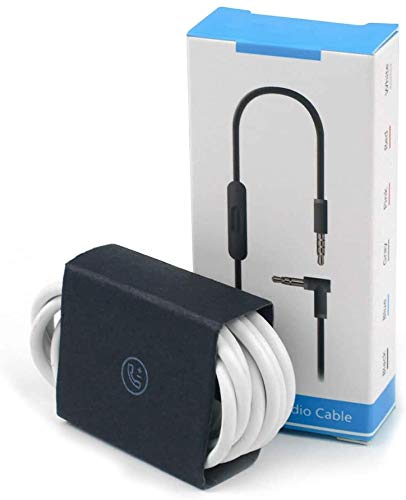  [AUSTRALIA] - Beats Replacement Audio Cable Cord Wire with in-line Microphone and Control for Beats by Dr Dre Headphones Solo Studio Pro Detox Wireless Mixr Executive Pill (White) White