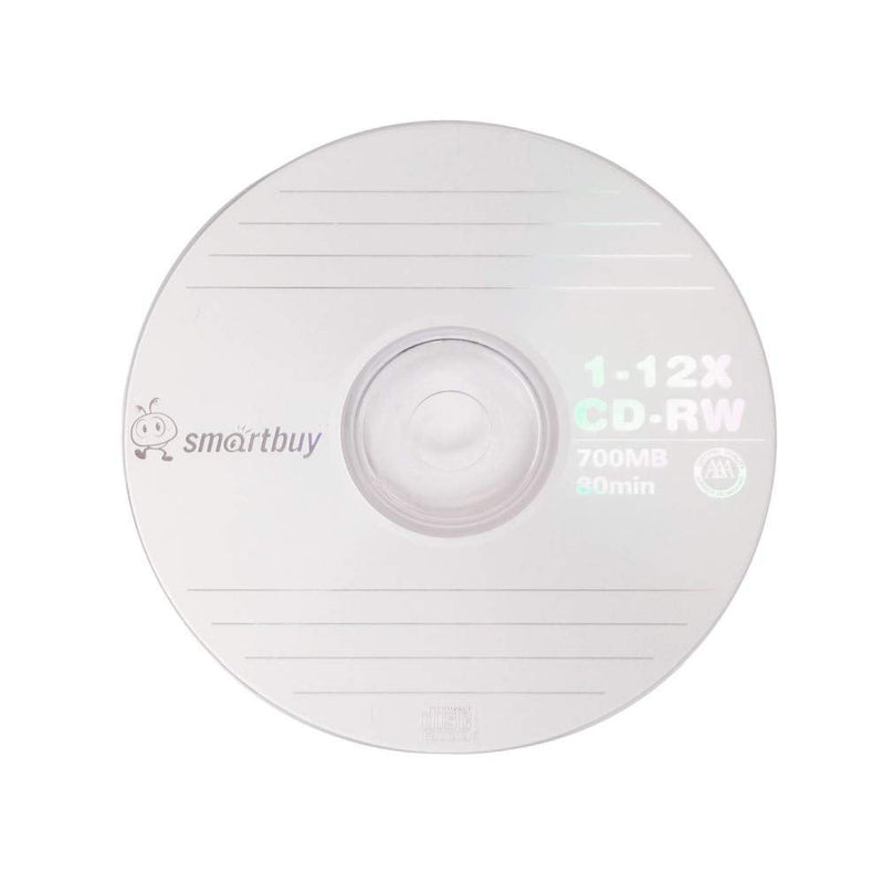  [AUSTRALIA] - 10 Pack Smartbuy CD-RW 1-12X 700MB/80Min High Speed Branded Logo Rewritable Blank Data Media Disc