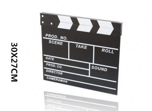  [AUSTRALIA] - Bamboo's Grocery Director's Film Board, Movie Slateboard Clapper, 11.8 x 10.6 Inches, Black