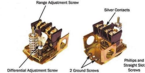  [AUSTRALIA] - Merrill MPS4060 Water Well Pressure Control & Air-Pump Pressure Switch, 40-60 PSI Pressure Setting, NEMA 1, Adjustable Differential,1/4" Female NPT