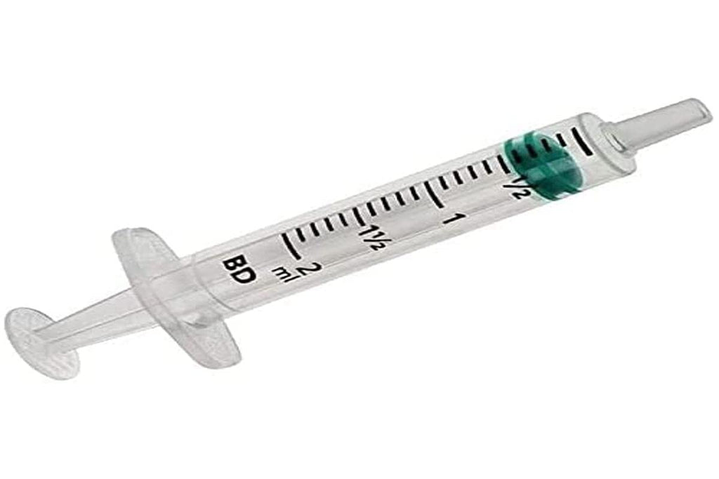  [AUSTRALIA] - BD Emerald Syringe without Needle, Luer Slip Centered Tip, 2ml Capacity (Pack of 100)