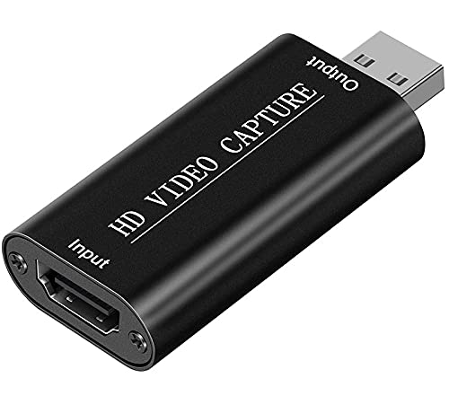  [AUSTRALIA] - 4K HDMI Audio Video Capture Card 1080P for Live Video Streaming Record via DSLR Camcorder Action Cam Video Capture Device for for Streaming, Gaming, Video Conference, Teaching