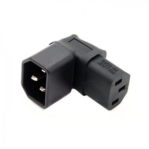 Xiwai IEC Male C14 to Up Direction Right Angled 90 Degree IEC Female C13 Power Extension Adapter - LeoForward Australia